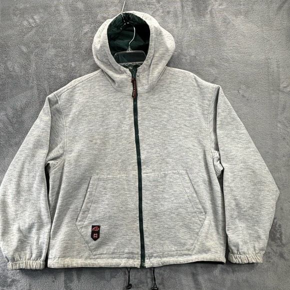 VTG Bugle Boy Outerwear Reversible Hoodie FullZip Nylon Jacket Medium Armenia - Picture 10 of 12